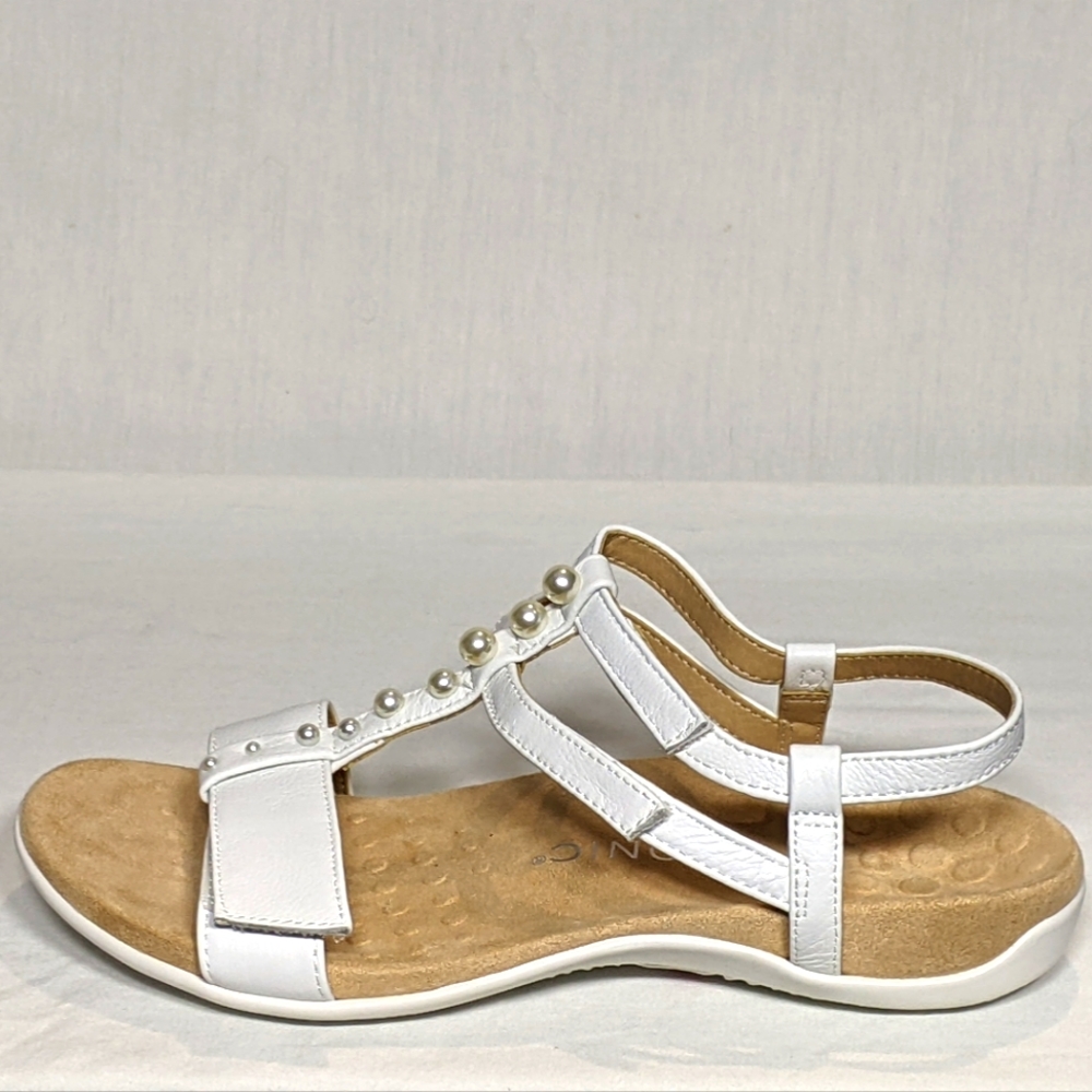 NEW Vionic Womens Ultra Comfortable Sandal Sz 9 white pearls